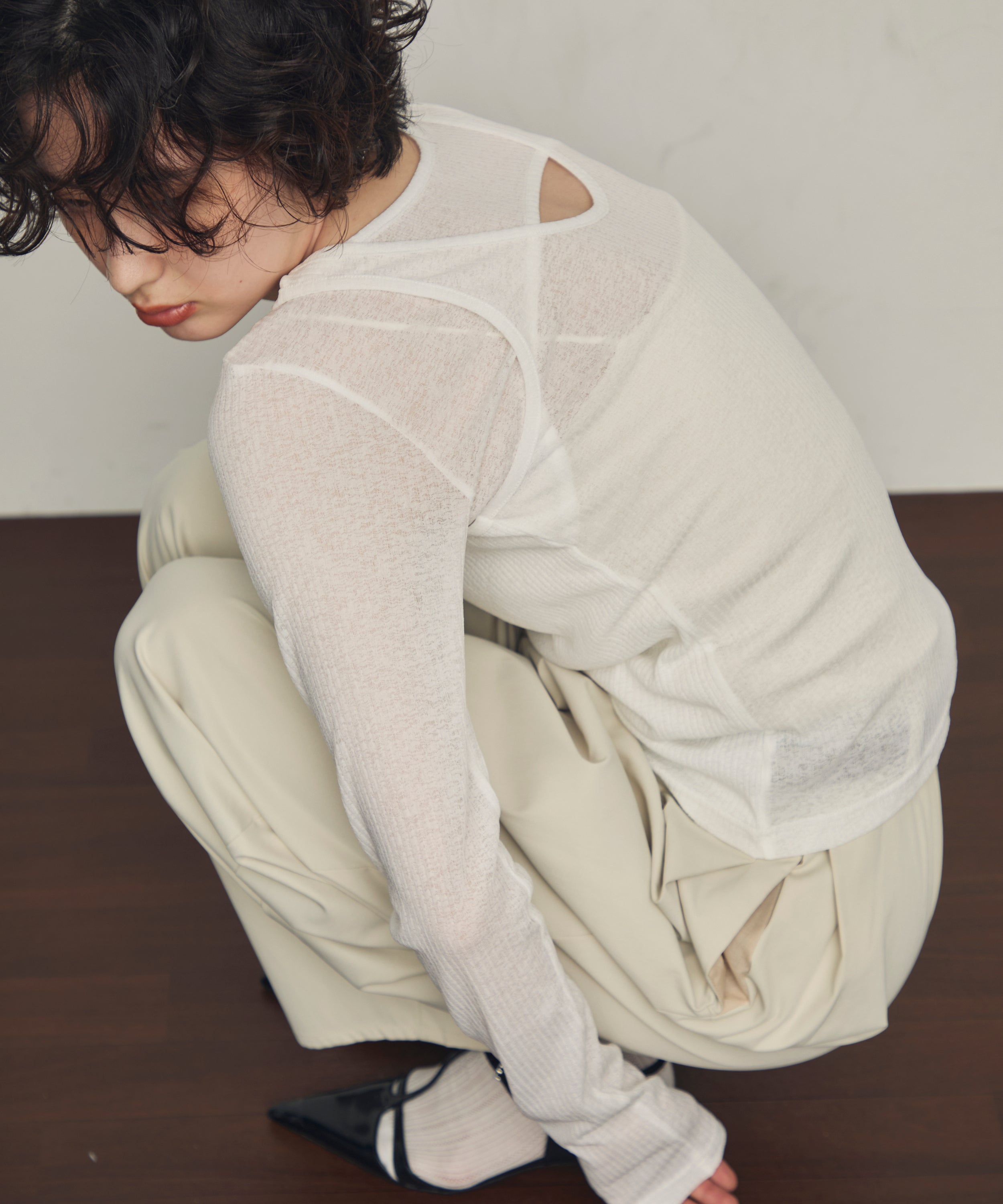 シアーテレコレイヤード風2WAYプルオーバー | Trish