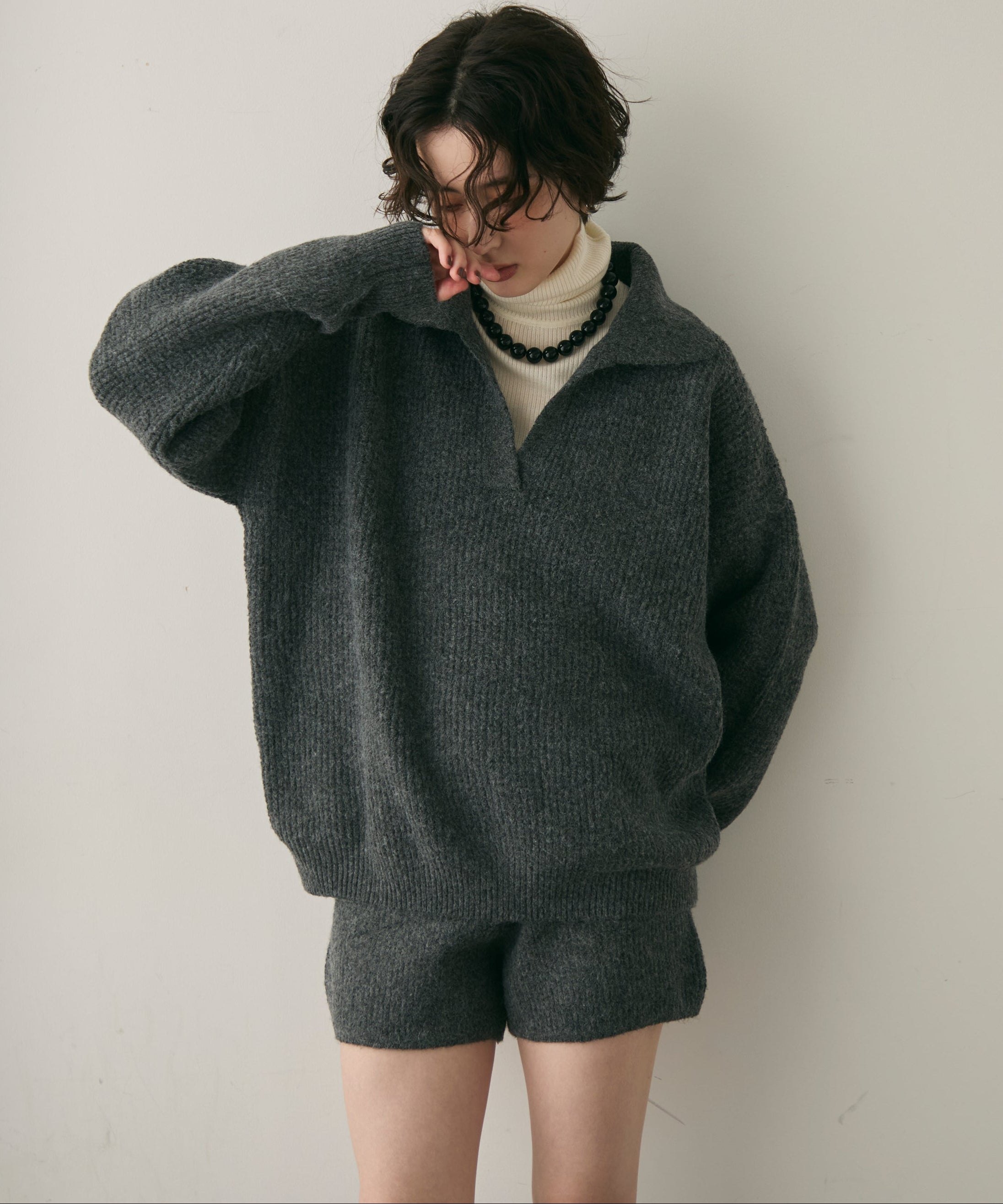 ベルシジア MOAT ショートパンツとニット帽セット ニットスキッパー＋