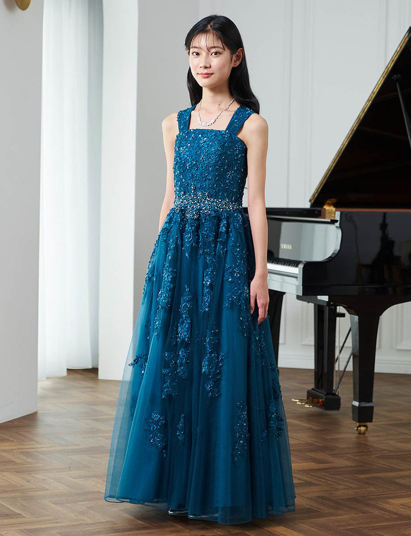 小中学校正 コンクールドレス・発表会ドレスにお薦めペトロール