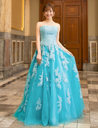 演奏会ドレスやコンクール ステージドレス ｜アクアブルー Fine