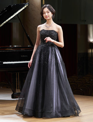 ブルーグレー ステージドレス・演奏会ドレスにお薦めロングドレス