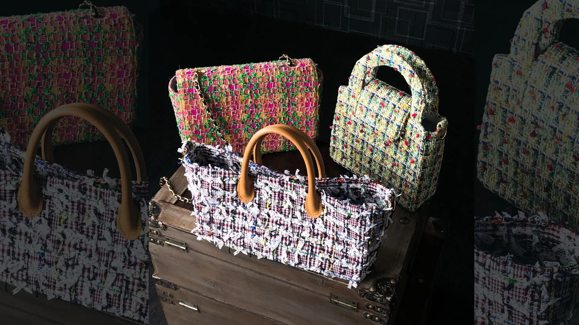 TOP | TWEED.W ツイードダブル 高級ツイードバッグ