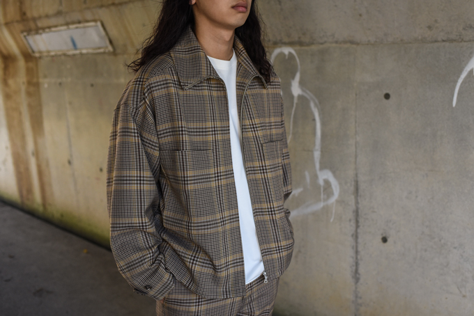 AURALEE -Wool Serge Check Zip-up Blouson- | twelve blog