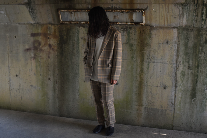 AURALEE -Wool Serge Check Jacket & Narrow Slacks- | twelve blog