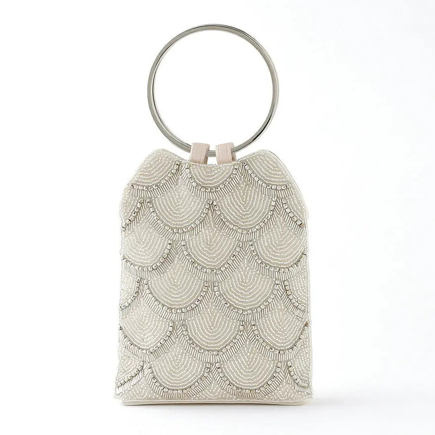 ビーズ刺繍ハンドルパーティーバッグ 結婚式 バッグ パーティーバッグ