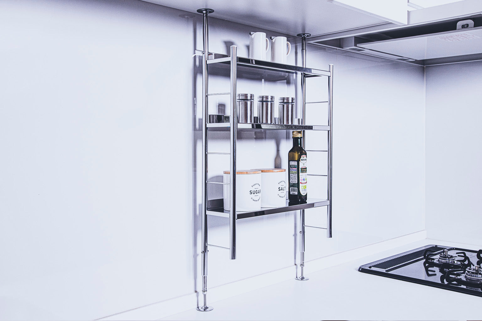 突っ張り式 調味ラック ステンレス仕様 – 燕三条水切り直販店 TUBASAN