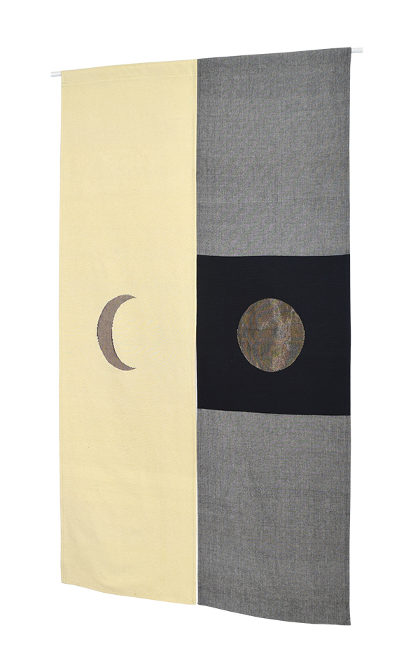 月と太陽のれん☆暖簾/間仕切り/アジアン雑貨/布製品/陰陽