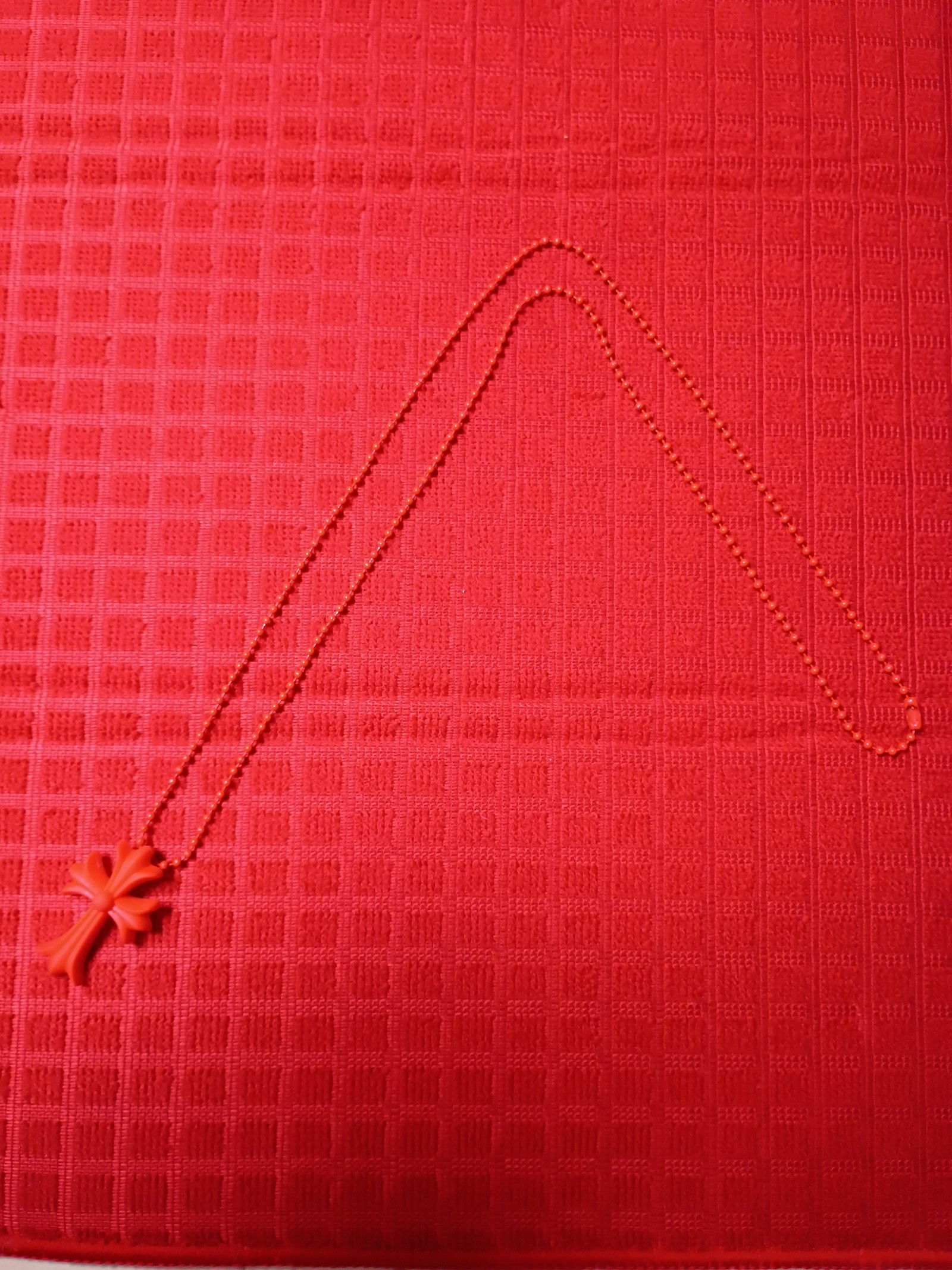 Necklaces chrome hearts red silicone Like new | Mercari