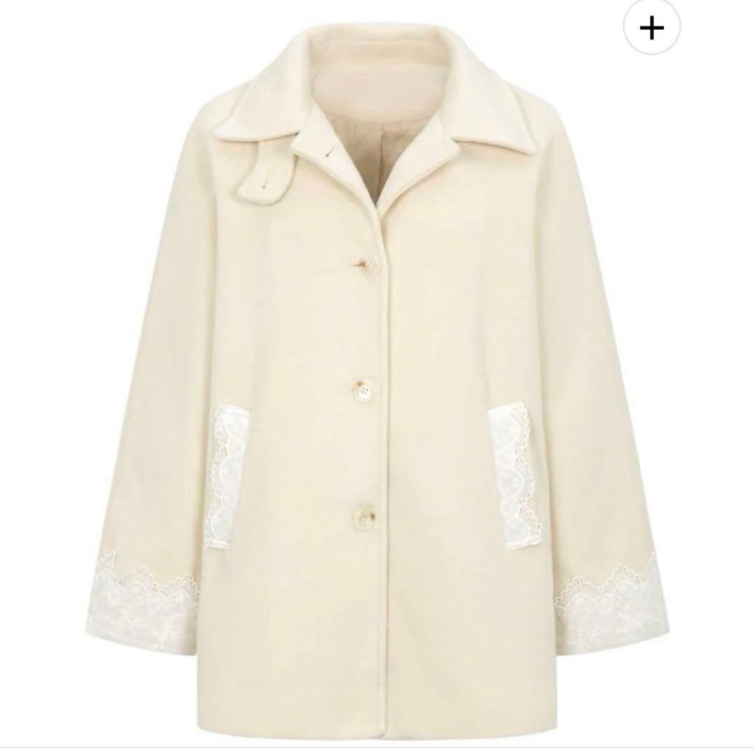 muguet】Romantic milky midi coat / IVORY