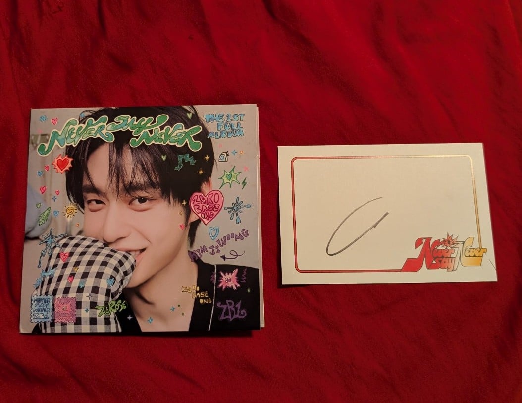 ZB1 Zerobaseone Kim Jiwoong Signed postcard | Mercari