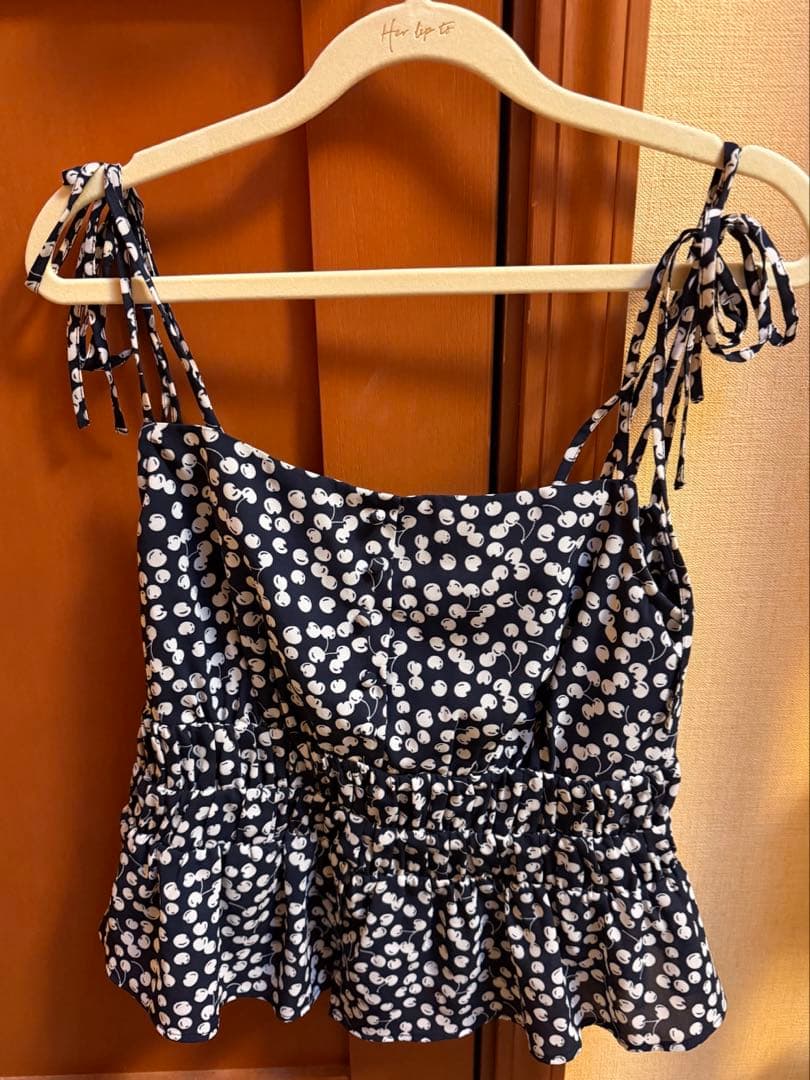 herlipto Cherry Pattern Strap Top Herlipto Cherry Pattern Two