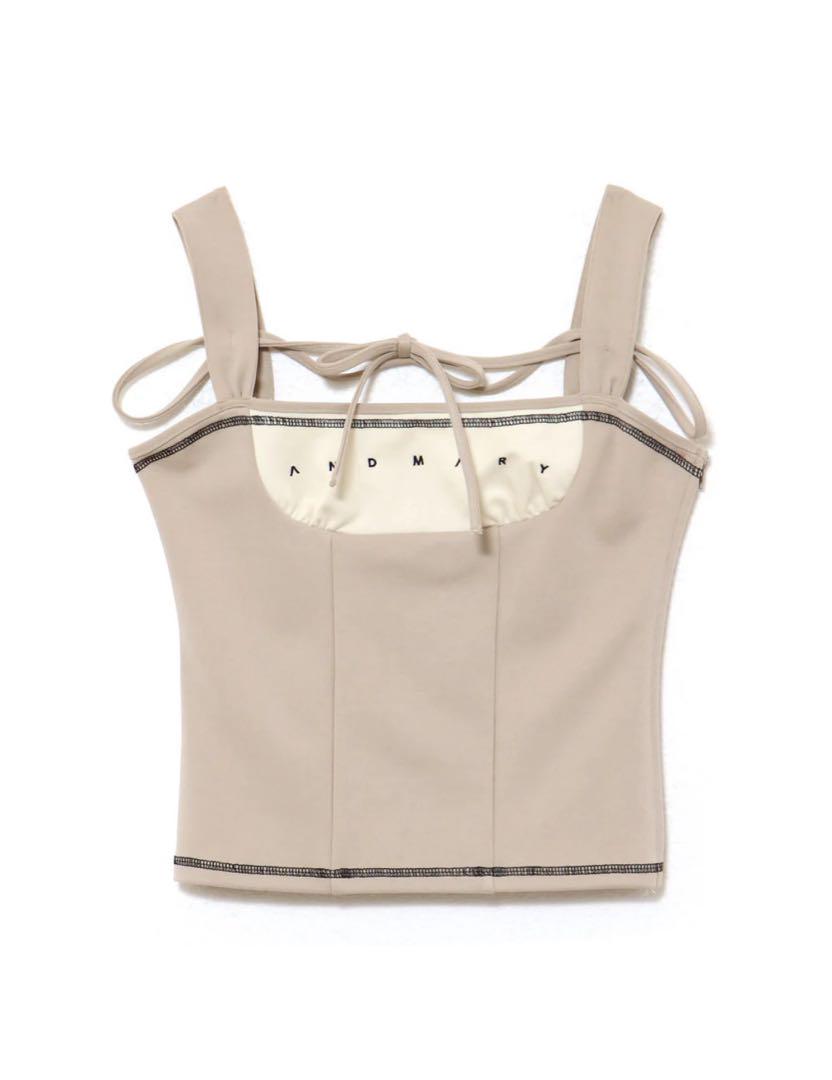 Andmary Luca stitch tops beige