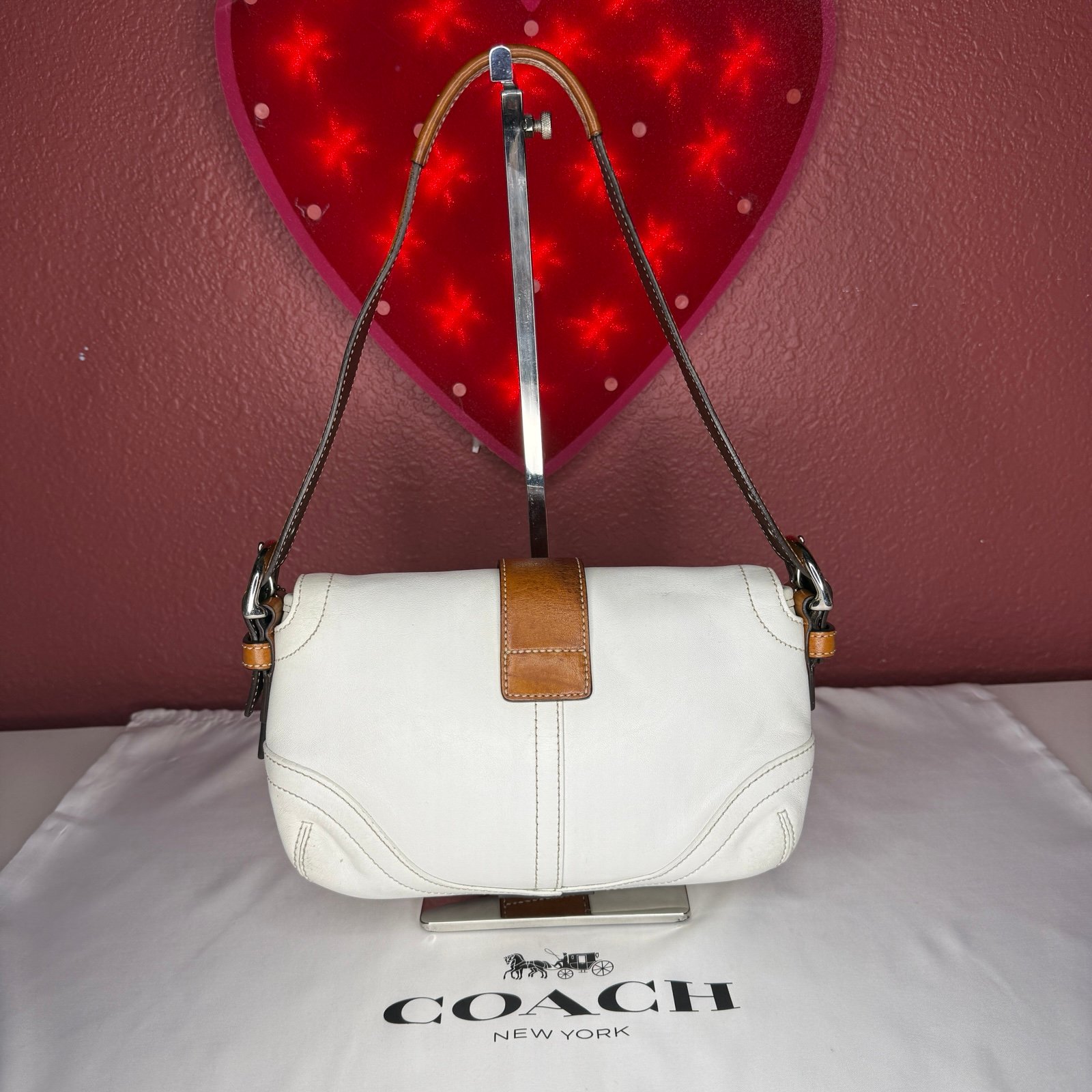 Coach Y2K White Soho Buckle Flap Shoulder Bag | Mercari