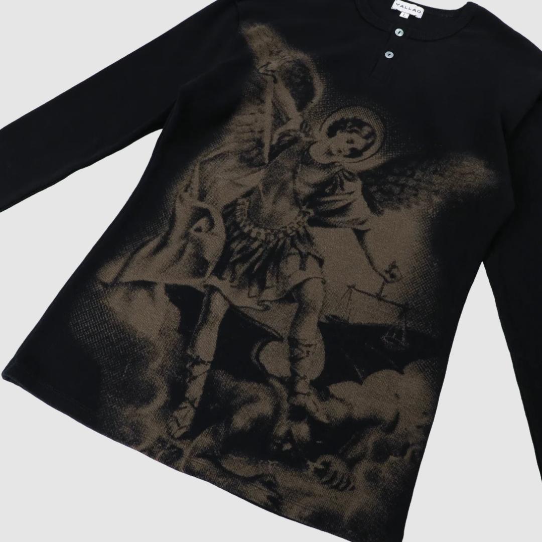 New M VALLAD V.HENRY NECK L/S BLACK Thermal