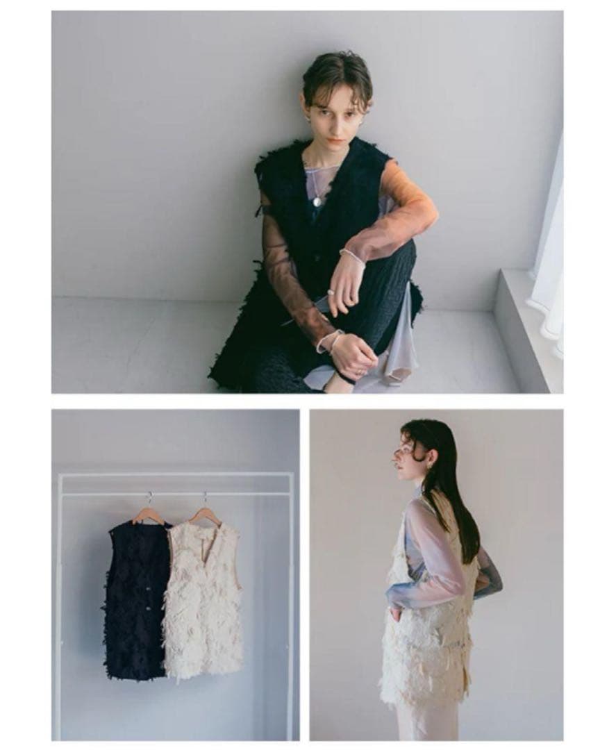 Sahara Cut Jacquard Vest by marte (マルテ)