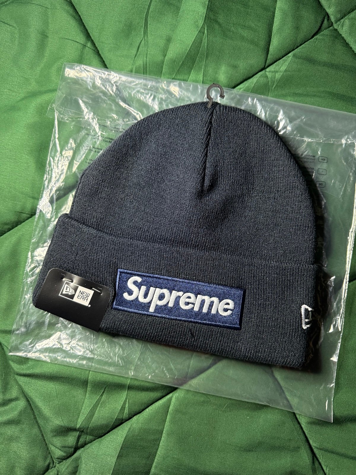 Supreme New Era Box Logo Beanie Navy (FW25) | Mercari