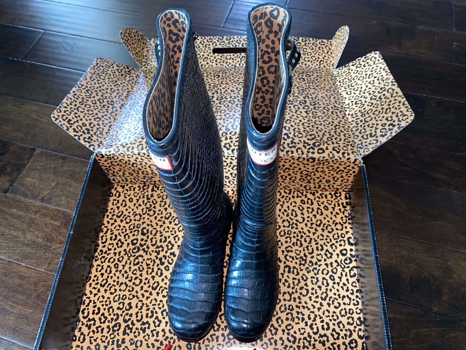 Vintage Hunter x Jimmy Choo Black Croc Rain | Mercari