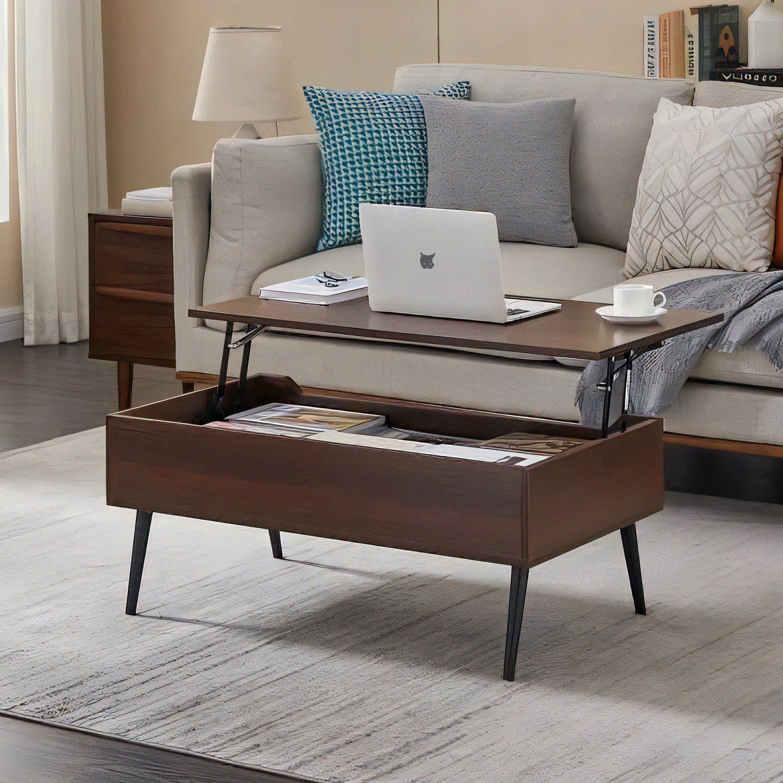 昇降テーブル 幅90 リフティングテーブル ガス圧 テレワーク デスク