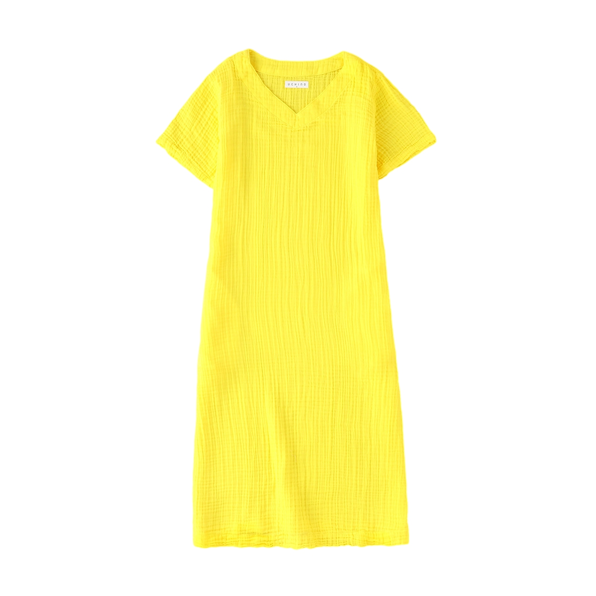 クレープガーゼ レディス Vネックワンピース（RTS12638）-UCHINO-women