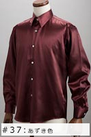 サテンシャツワインレッド・全37色カラーシャツ｜日本製・試着可能な