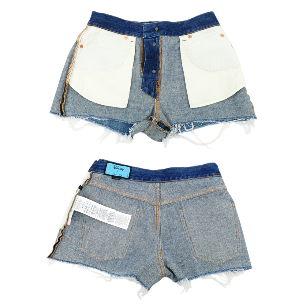 名東】【GUCCI】グッチ ディズニーコラボ デニムショートパンツ