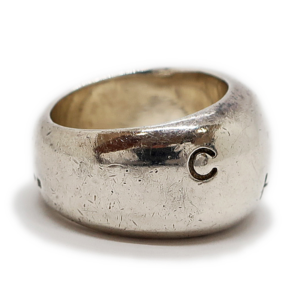 天白】【CHANEL】シャネル ロゴ リング #12 約18.2g 指輪 シルバー