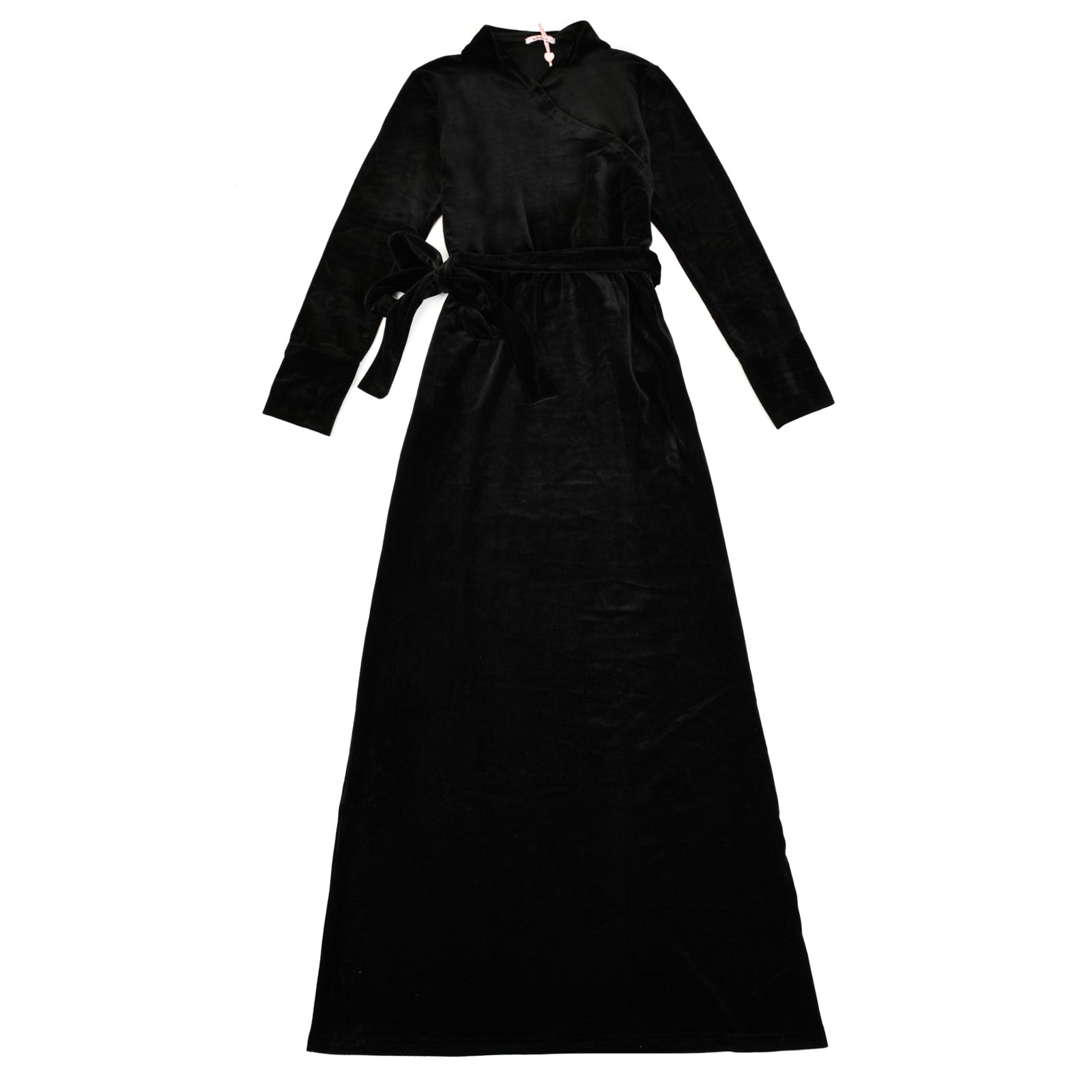 Wrap Maxi Velour Dress – udelny.com