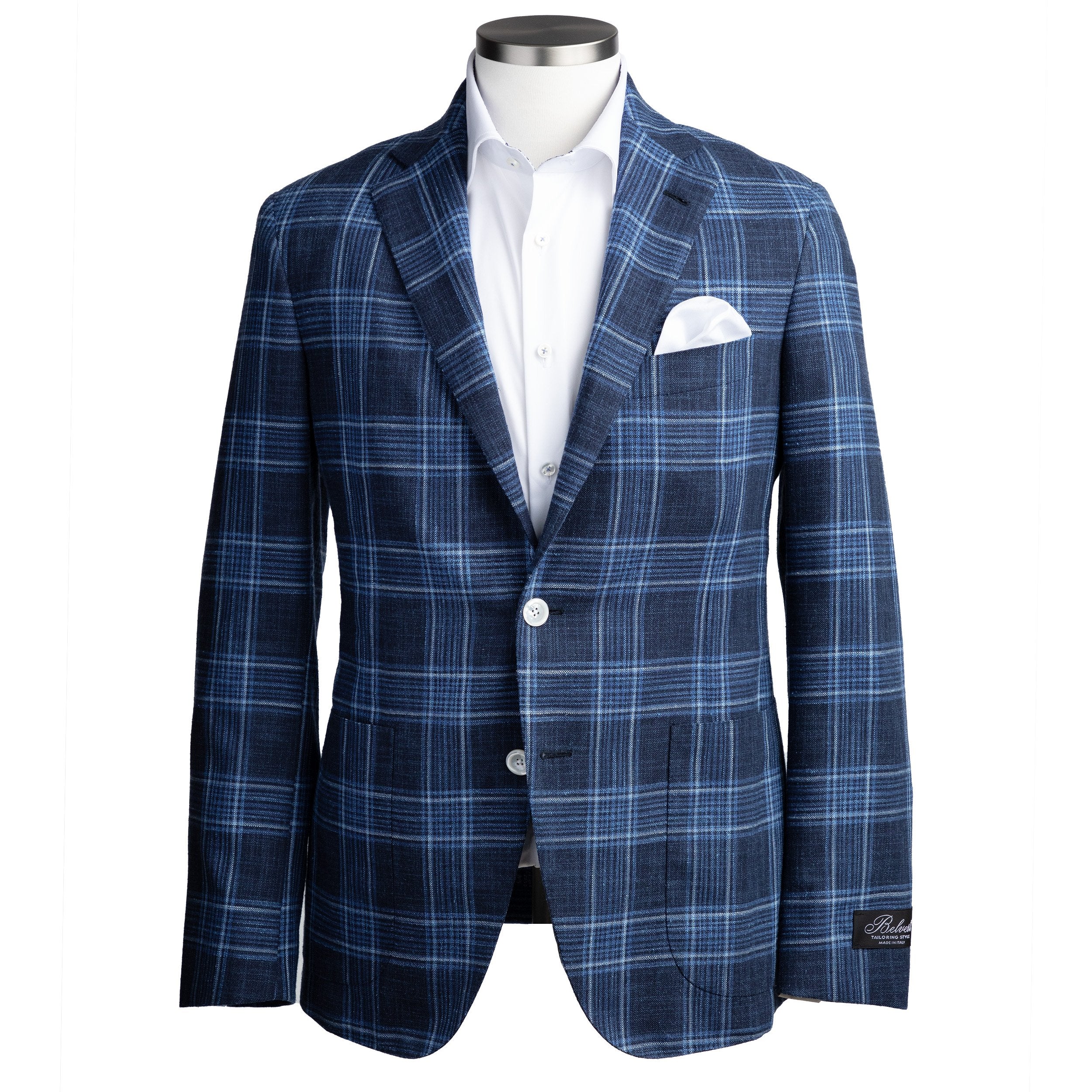 Belvest Sport Coat in Blue Windowpane – Uomo San Francisco