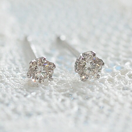 PT900 ダイヤモンド 0.1ct スタッドピアス[商品番号:PI0172] | umu