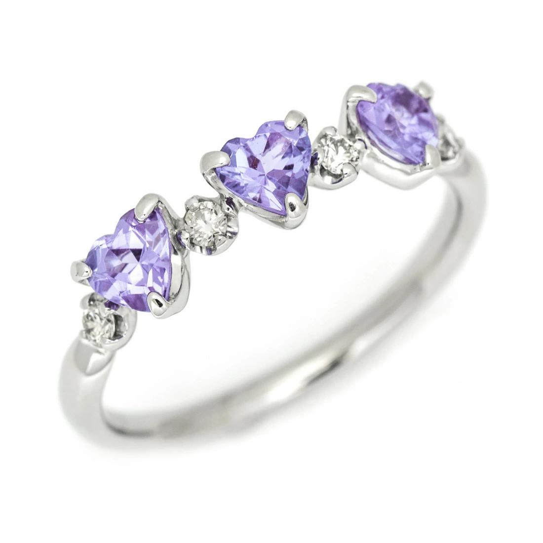 K18 タンザナイト ダイヤモンド リング 「carino」[商品番号:RG0786