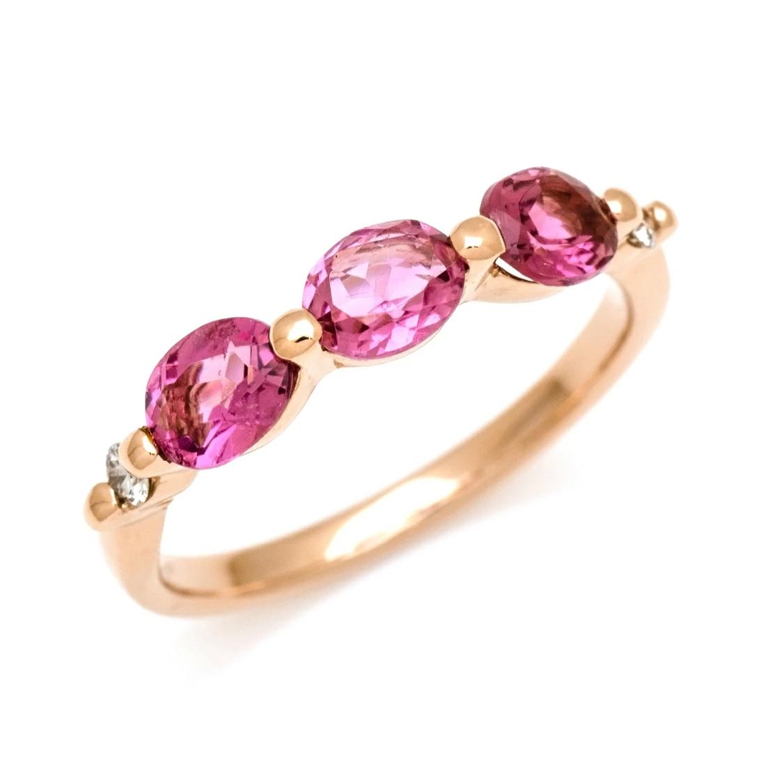 K18 ピンクトルマリン ダイヤモンド リング 「desto」[商品番号:RG0886