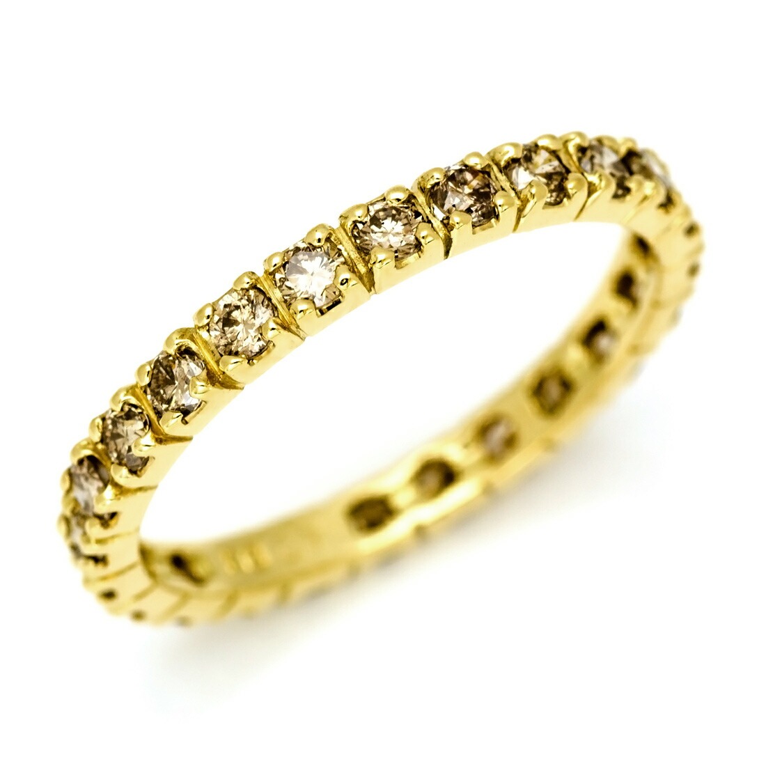 K18 ブラウンダイヤモンド フルエタニティリング[商品番号:RG0283