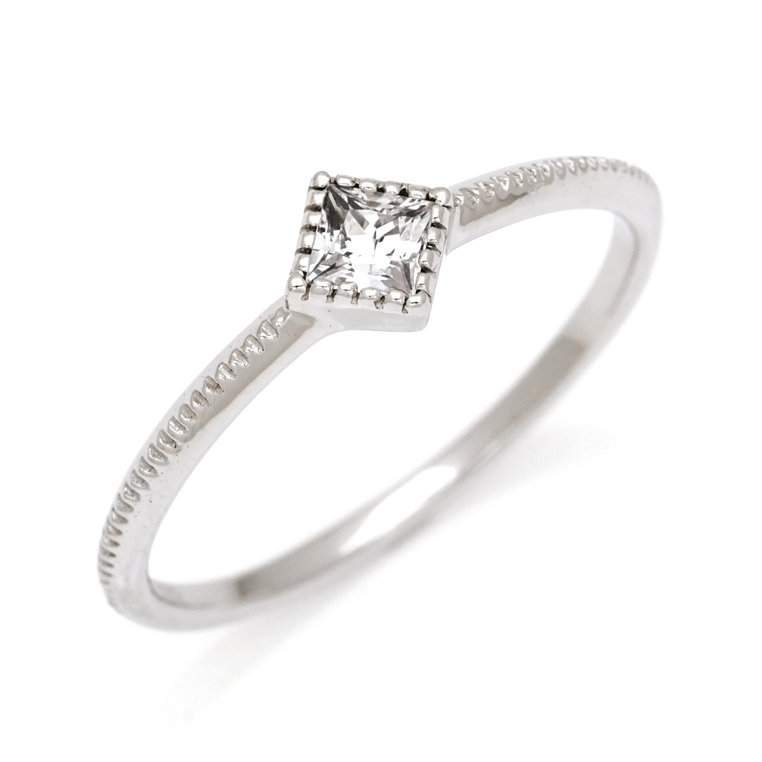 K18 ホワイトサファイア リング 「asso」[商品番号:RG1144] | umu