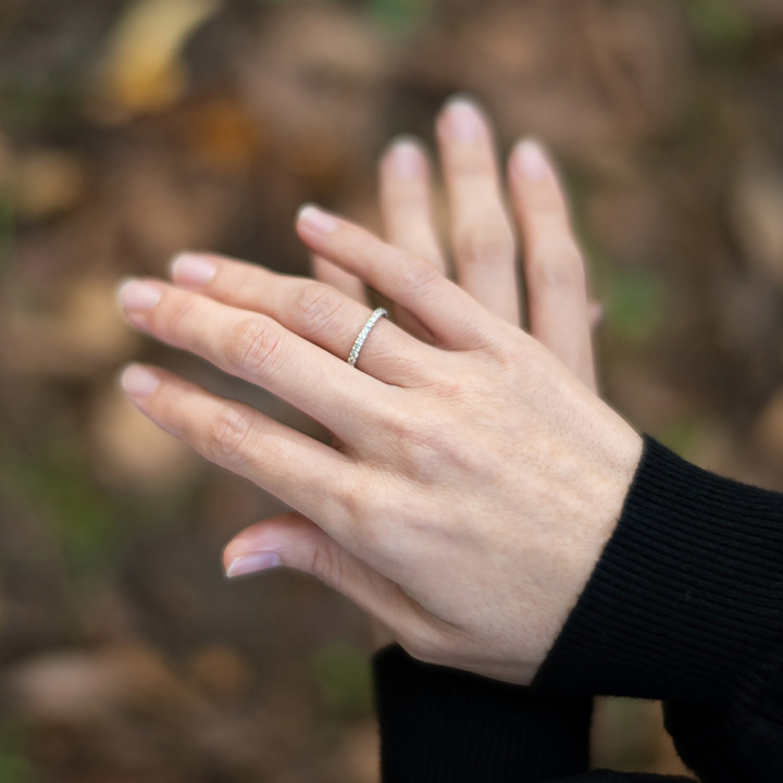 PT950 ハード ダイヤモンド 0.54ct～0.70ct フルエタニティ リング