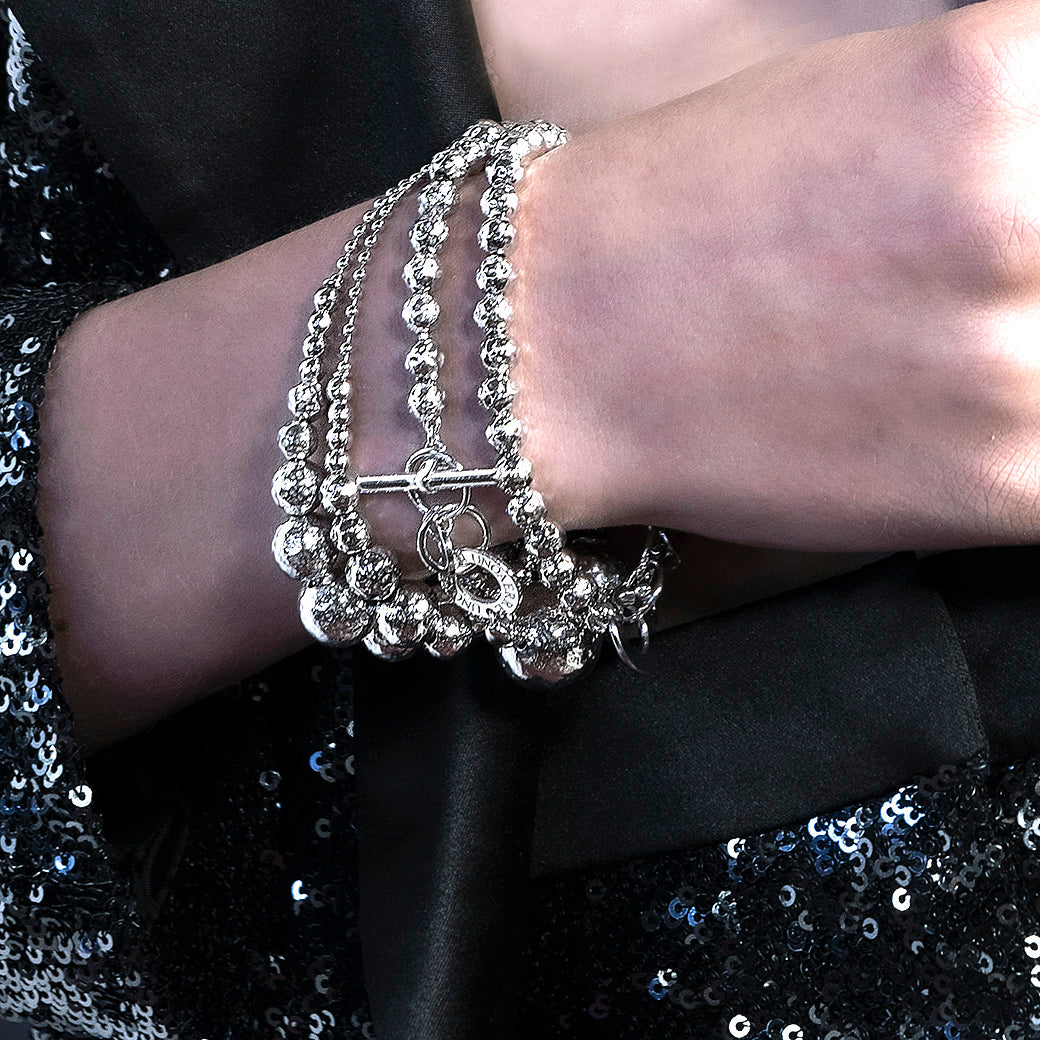 SILVER 925 2連ボールチェーンブレスレット 26397 | UNOAERRE