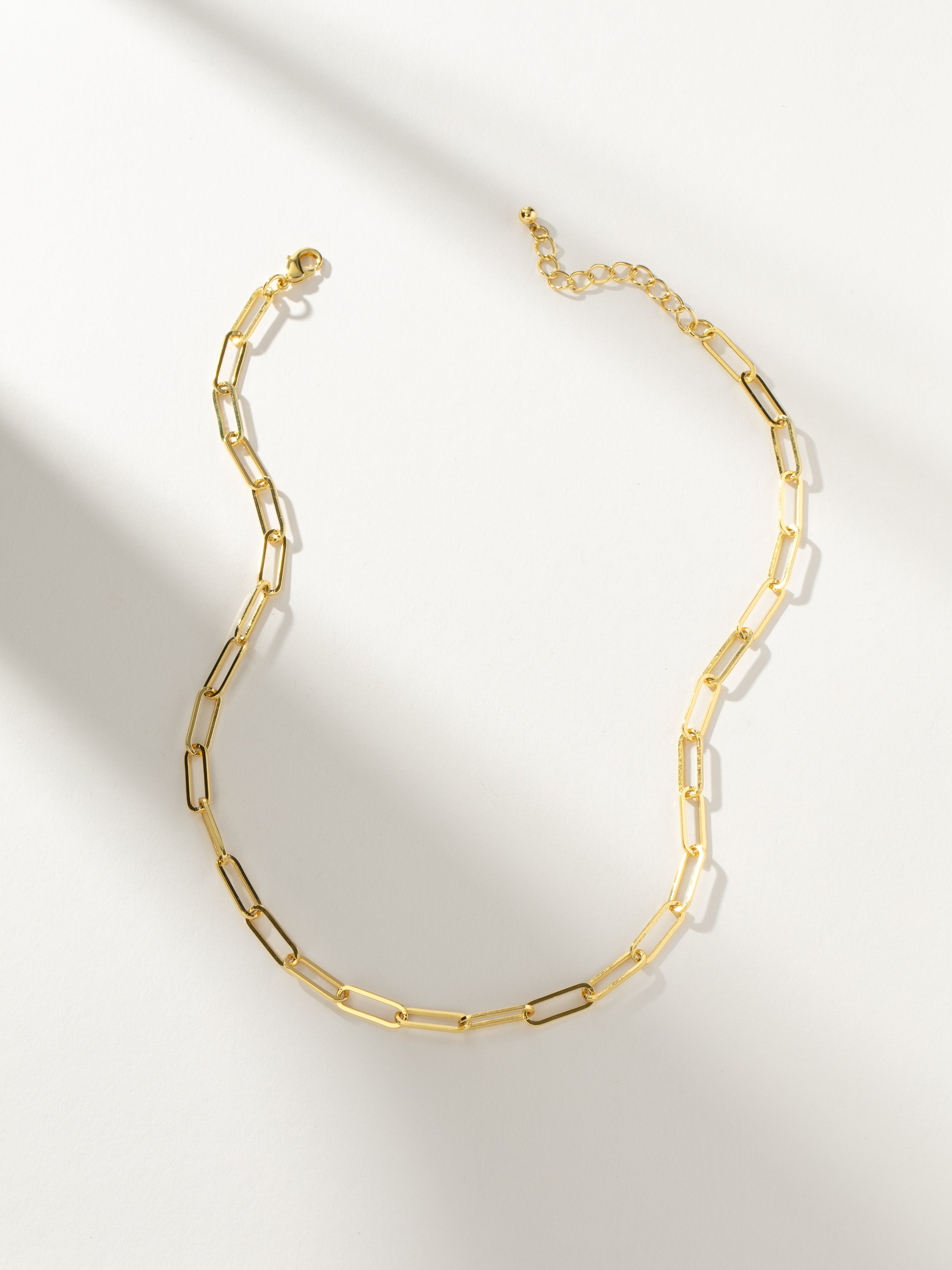Thin Linked Up Paperclip Chain Necklace in Gold | Uncommon James