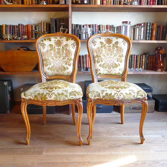 アンティーク ゴブラン織り ダイニングチェア（uoc1009