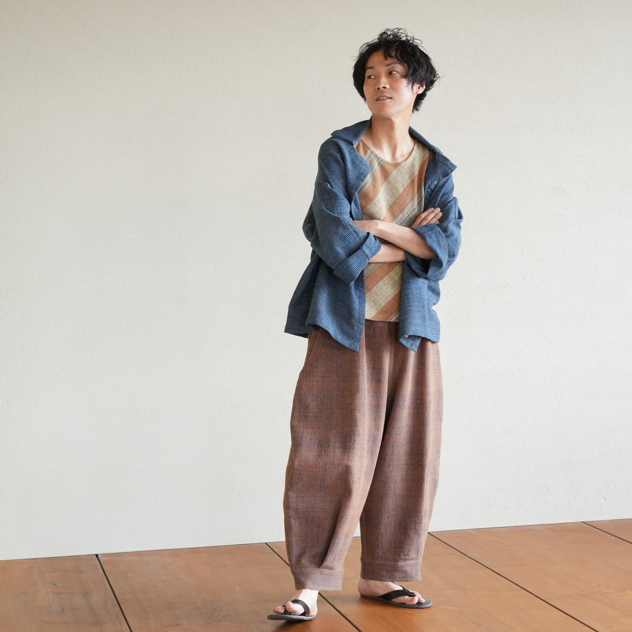 うさとの服 ウサト usaato トップス シャツ 羽織り 上着 手織り