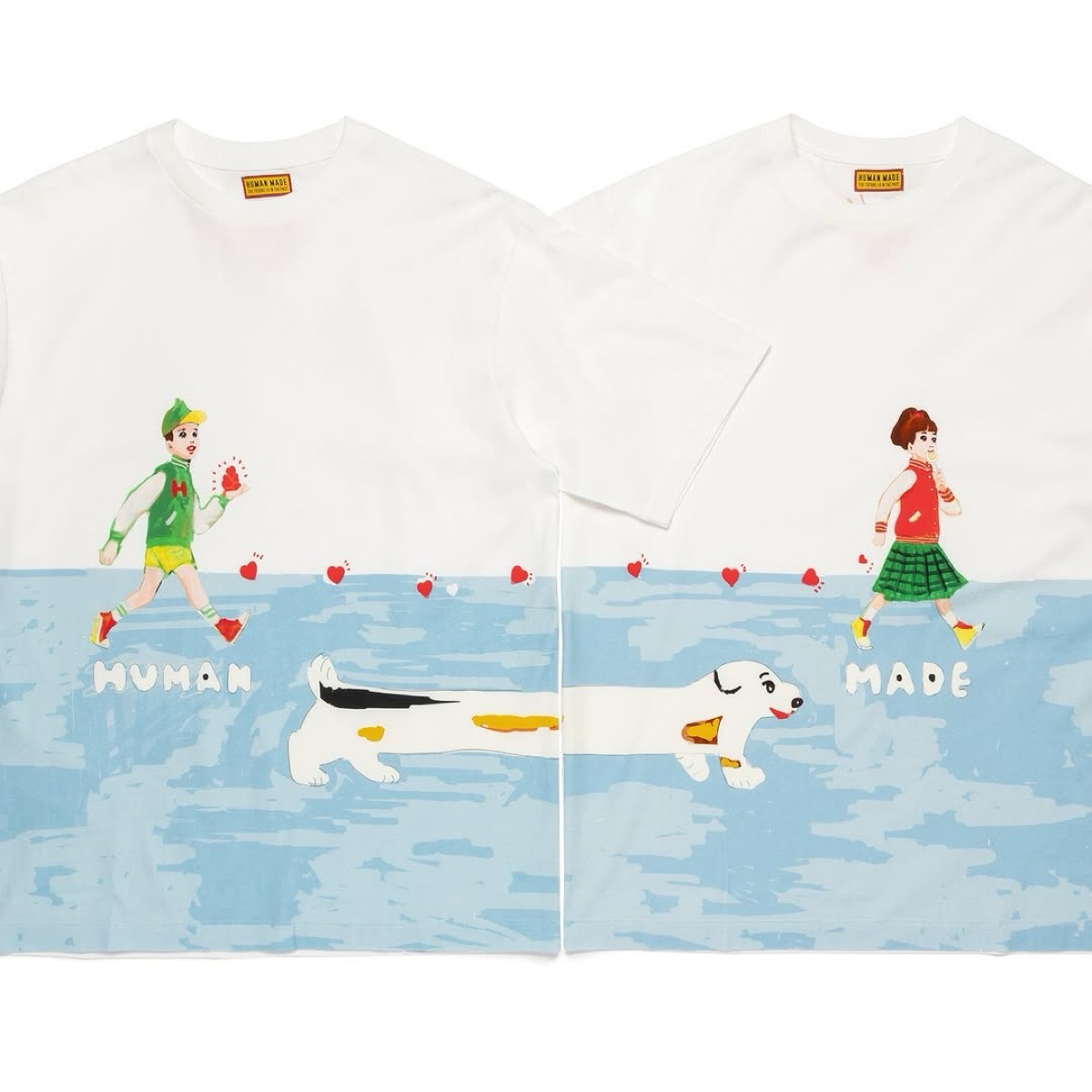 HUMAN MADE x 五月女ケイ子 “2枚を並べるとひとつの絵になる” コラボT