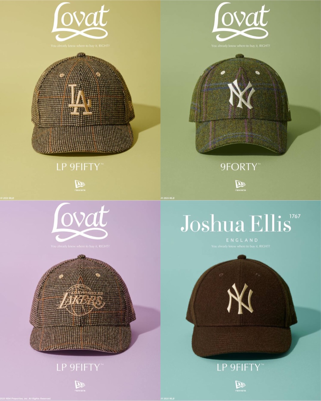 New Era® for JOURNAL STANDARD 25FW LovatとJoshua Ellisの生地を使用