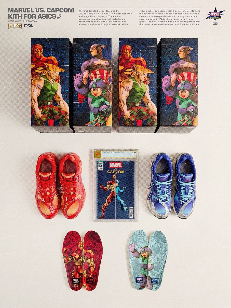 Kith x ASICS for Marvel vs. Capcom コラボスニーカーが国内11月14日