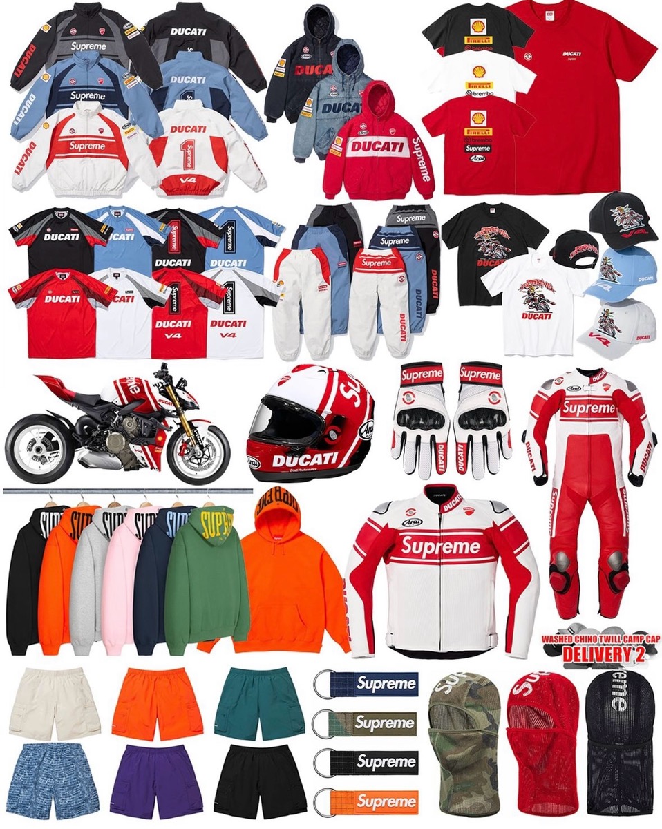 Supreme × Ducati 2024SS Week16が国内6月1日に発売予定【全商品一覧