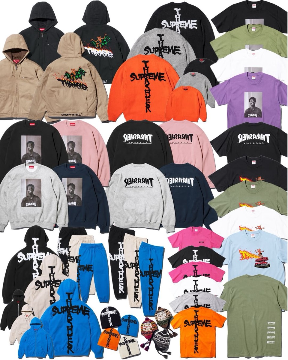 Supreme x Thrasher + Neck Face 24FW Week6が国内9月28日に発売予定