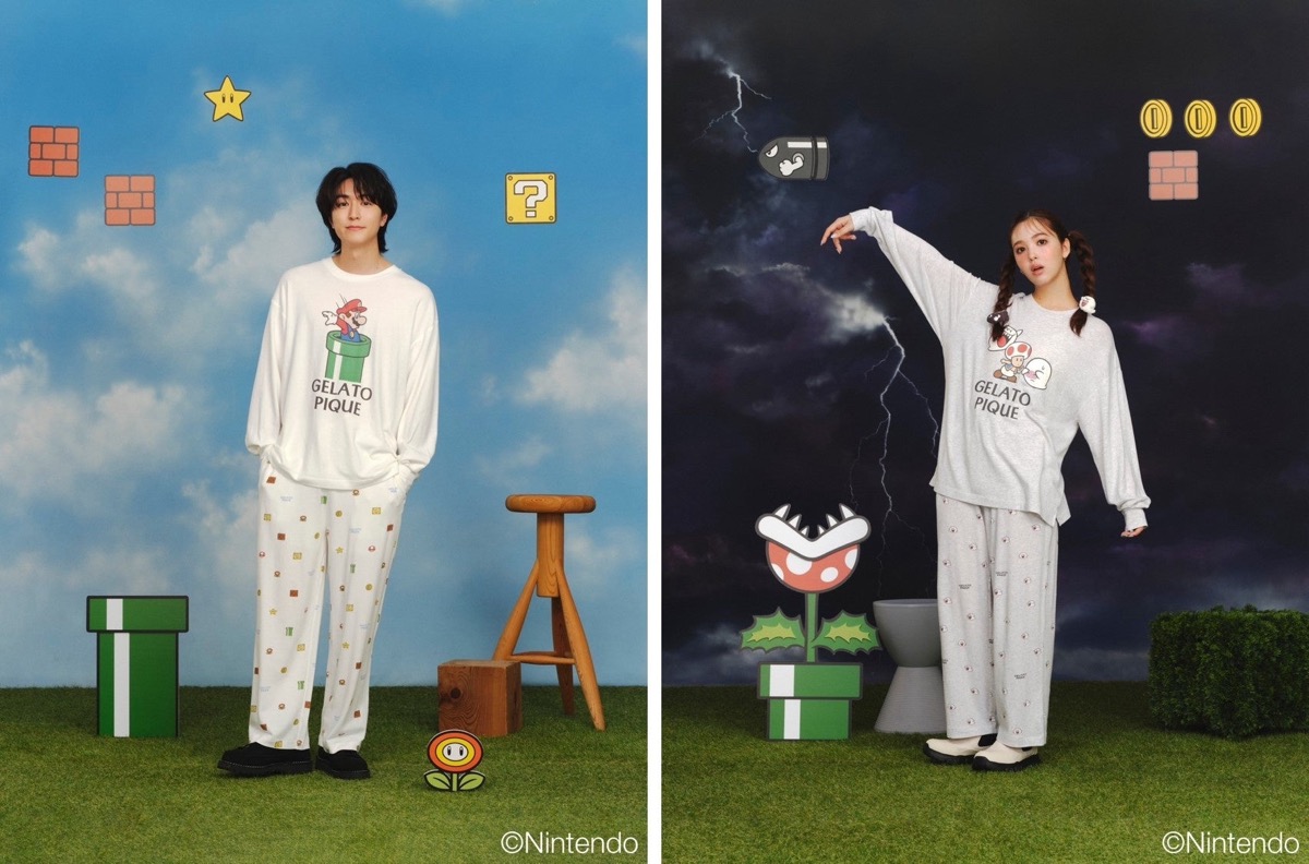 ジェラピケ × スーパーマリオ コラボルームウェア第4弾が国内1月26日に