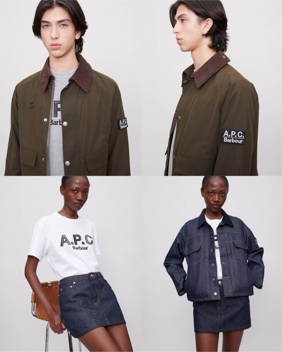 A.P.C. x Barbour 初コラボコレクションが国内12月19日／12月26日より