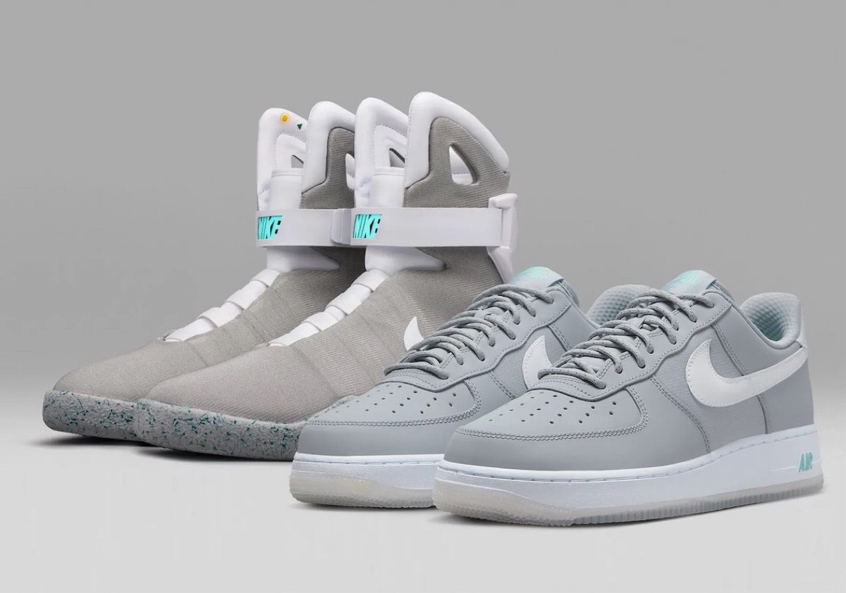 BTTFのエアマグカラーを纏った Nike Air Force 1 '07 “Mag”が発売予定