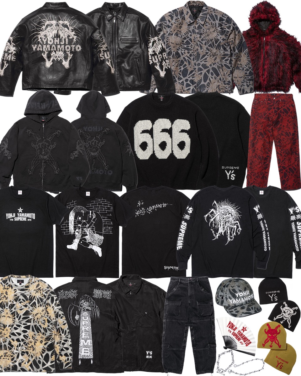 Supreme x Y's by Yohji Yamamoto 25FW Week3 が国内9月13日に発売【全