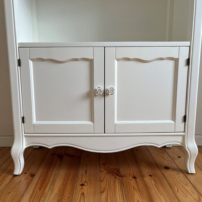 白い学習机 リリーホワイト＆シック ブックシェルフ