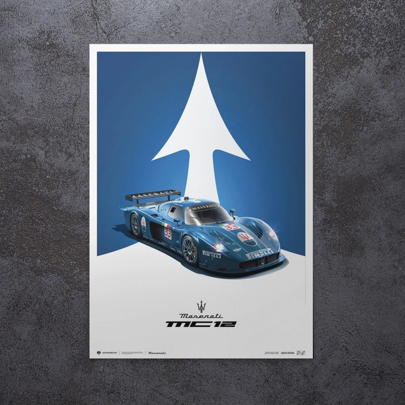Design poster MC12 front view - Limited Edition – US - Maserati Store