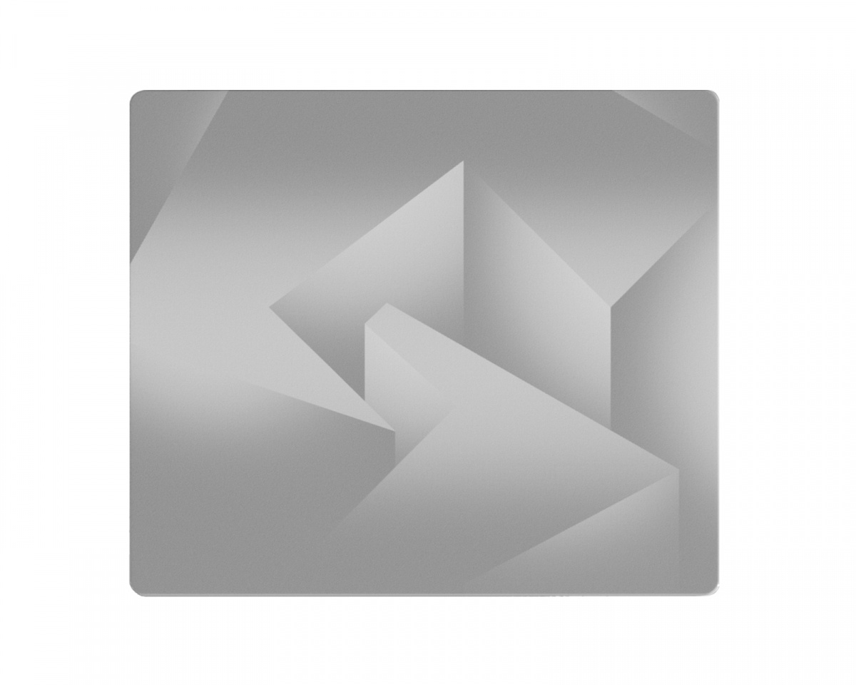 GLSSWRKS Polarity Series Glass Mousepad - Large - White - us